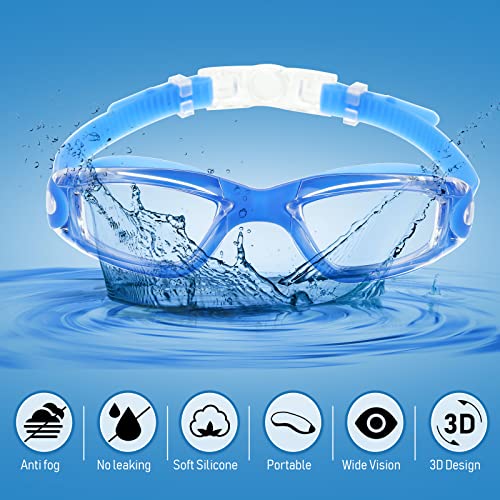 Konohan 10 Pack Swim Goggles Bulk for Kids adult Pool Goggles Anti Fog Silicone No Leak Swimming Glasses for Men Women Youth(Assorted Colors) - Image 3