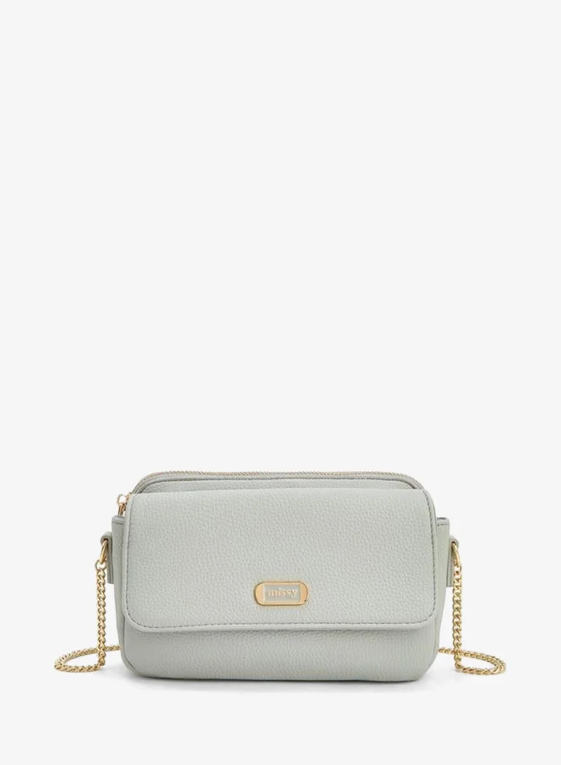 Missy Textured Crossbody Bag With Chain Strap