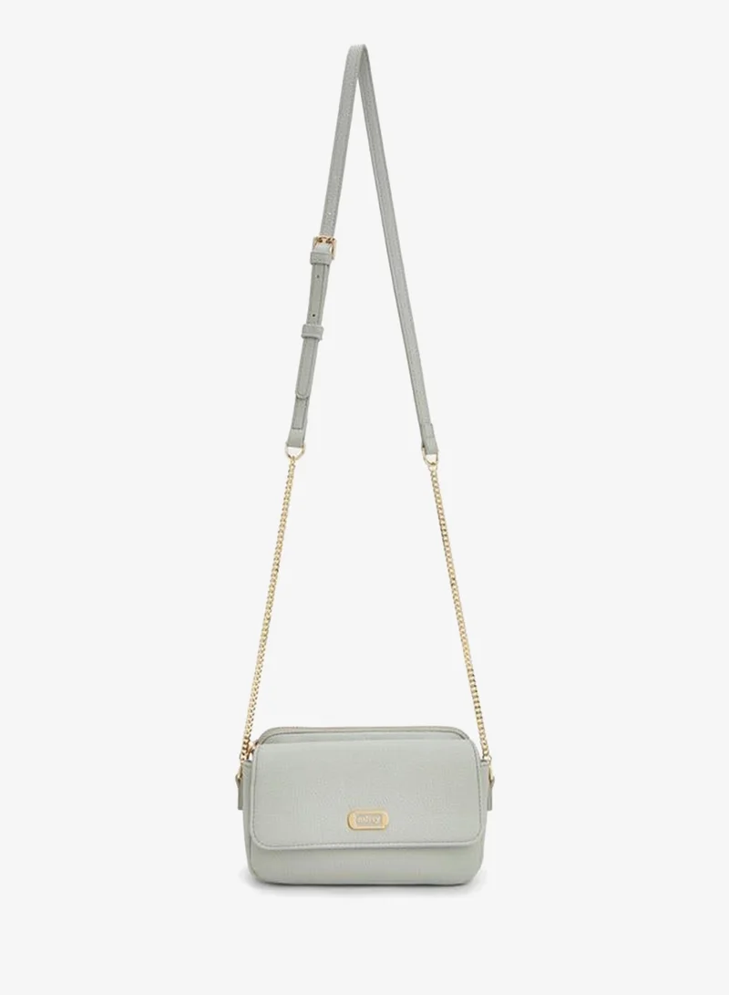 Missy Textured Crossbody Bag With Chain Strap
