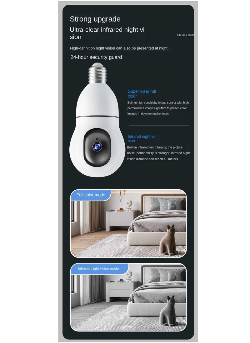 Crony - Y25-1080P light bulb IP Camera dual frequency 2.4g 5g network two-way voice automatic tracking - Image 1