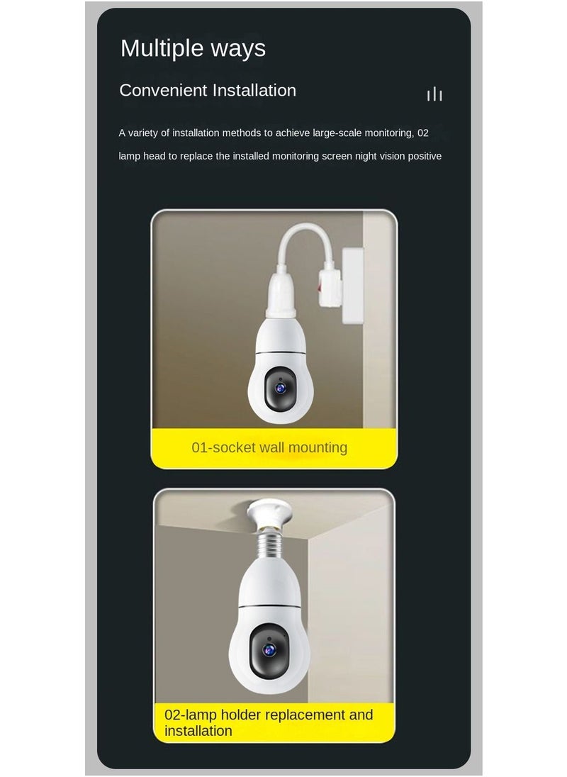 Crony - Y25-1080P light bulb IP Camera dual frequency 2.4g 5g network two-way voice automatic tracking - Image 1