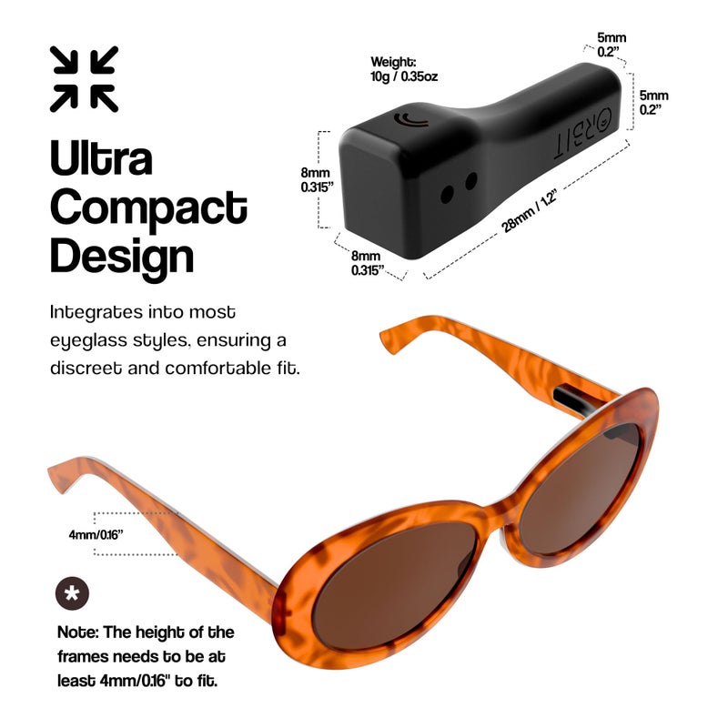 ORBIT x نظارات - ابحث عن نظاراتك وApple Find My (لنظام iOS فقط)، متتبع النظارات - غير مدعوم على Android - Image 4