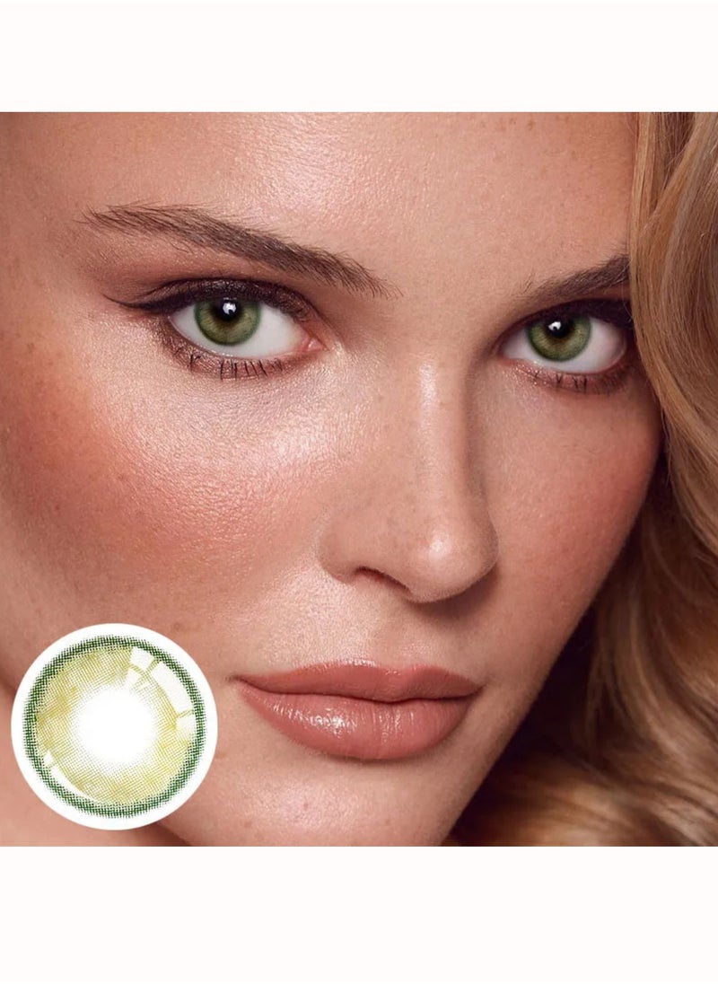 Unibling Sorayama Green Yearly Colored Contact Lenses ,Unisex Cosmetic Contact Lenses, Enlargement Collection, Light Green, With CaseSorayama Green Yearly Colored Contact Lenses  - Image 5