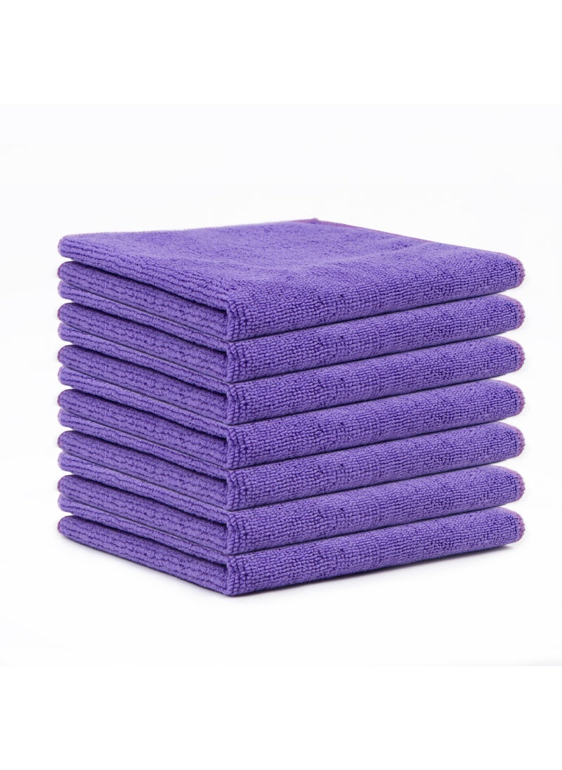 Thick Microfiber Towel Set Absorbent No Lint Purple