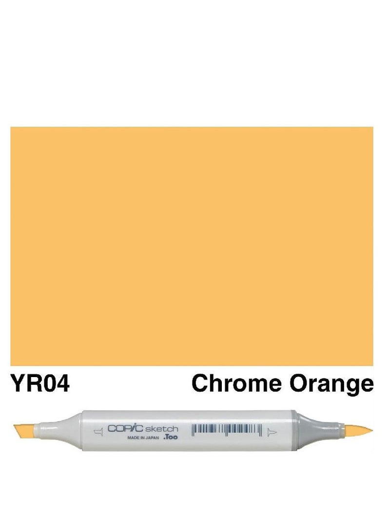 Sketch YR-04 Graphic Art Marker Chrome Orange Twin Tip