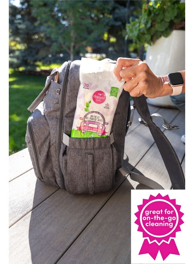 dapple All Purpose Wipes by Dapple Baby, Hypoallergenic Cleaning Wipes Powered by Plants, Hint of Lavender, 75 Count Canister (Pack of 2) + 30 Count (Pack of 2) - Image 2