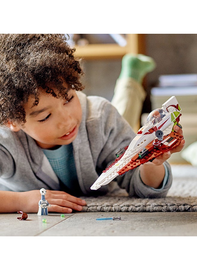LEGO Star Wars Obi-Wan Kenobi’s Jedi Starfighter, Buildable Toy for 7 Plus Year Old Boys & Girls, with Taun We Minifigure, Droid Figure and Lightsaber, Attack of the Clones Set, Gift Idea 75333 (282 pieces)  - Image 2