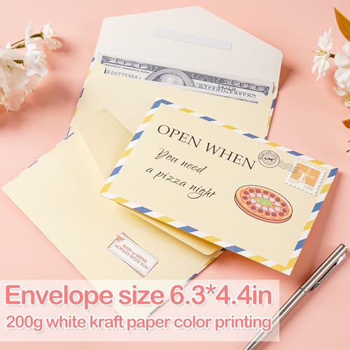 AYGXU College graduation gifts card book-Care Package for graduates,Graduation gifts 2026,26pcs open when envelopes,college survival gift card book,Personalized Gift for Student, Cash Money Holder, blue - Image 2