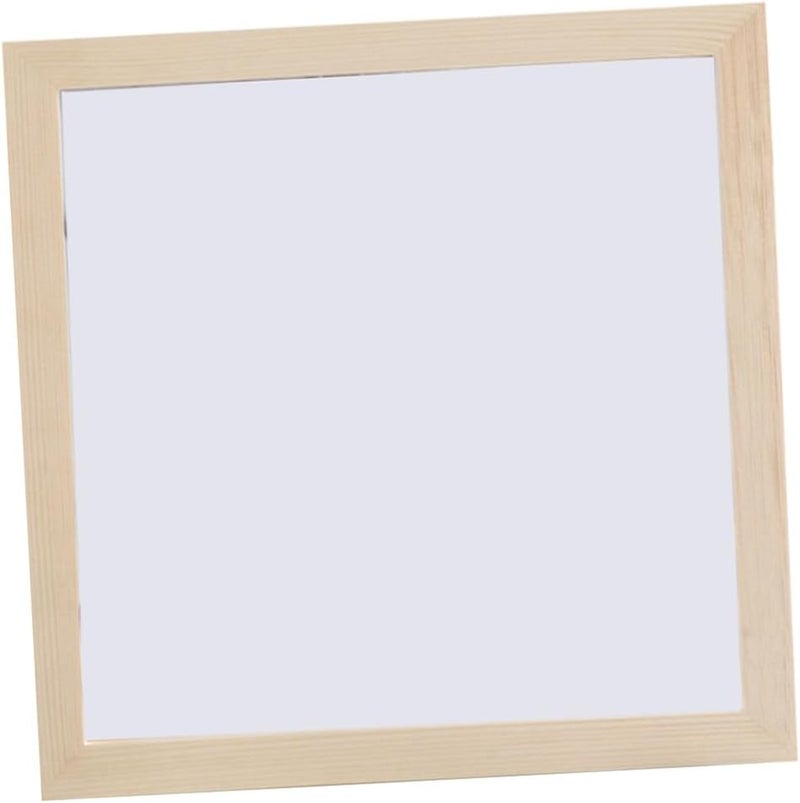 Square Wooden Photo Frame Creative Desktop Picture Holder for Family Photos Natural Wood Craft Display for Graduation Travel and Party Memories - Image 1