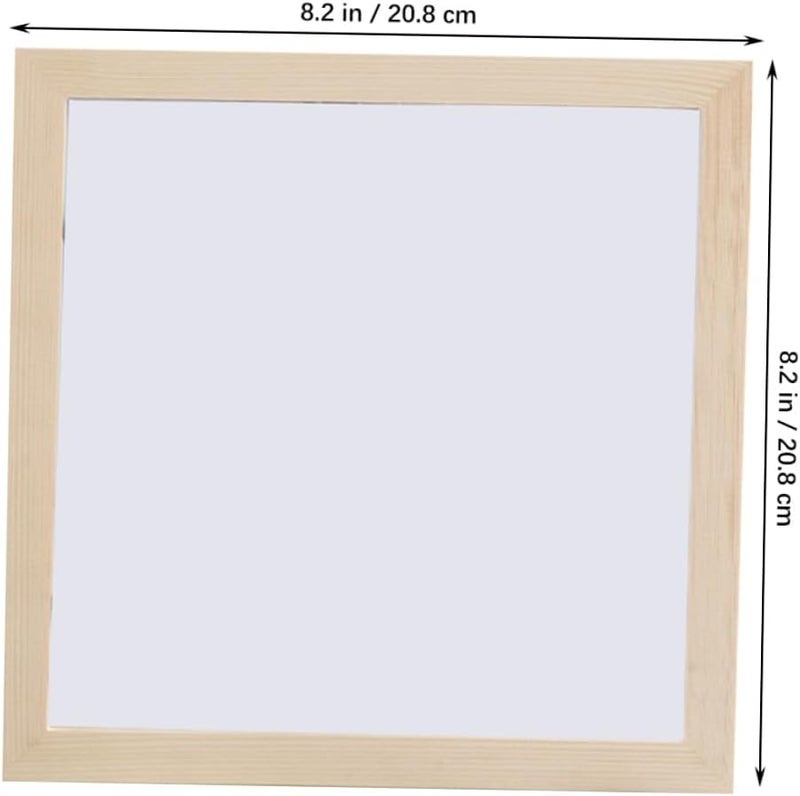 Square Wooden Photo Frame Creative Desktop Picture Holder for Family Photos Natural Wood Craft Display for Graduation Travel and Party Memories - Image 2