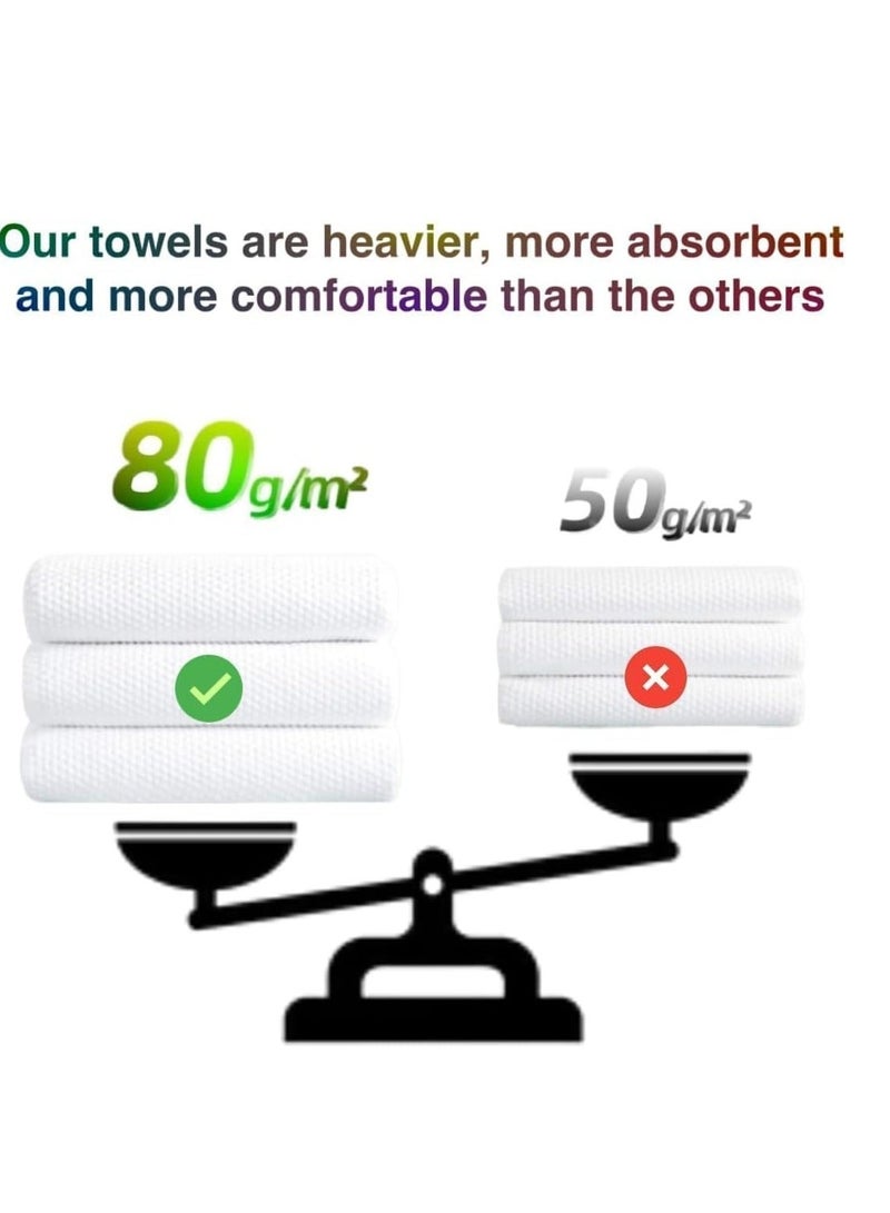 Travel Towel Set, Disposable & Reusable Towel Set - Pack of 6, Including 2PCS 55" x 28" Bath and 4 PCS 22" x 11" Face Towels for Hotel Camping Sports Hiking Beach Swim Vacation - Image 4