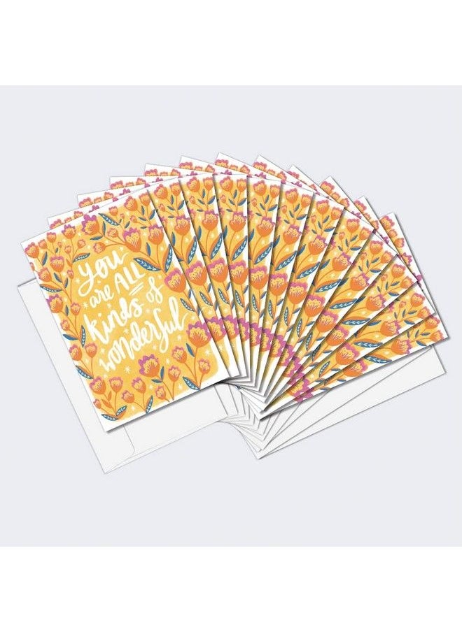 Tree-Free Greetings 12 Pack All Occasion Notecardseco Friendlymade In Usa100% Recycled Paper Econotes4''X6'' All Kinds Of Wonderful (Fs60007)  - Image 3