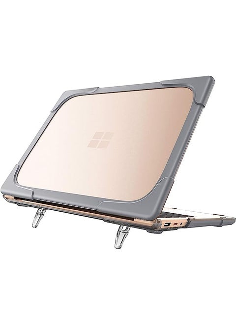 Protective Case For Microsoft Surface Laptop 5/4/3 13.5” With Metal Keyboard, Heavy Duty Slim Hard Shell Cover With Fold Kickstand For 13.5-Inch Surface Laptop 5/4/3 With Metal Palm Rest -Grey
