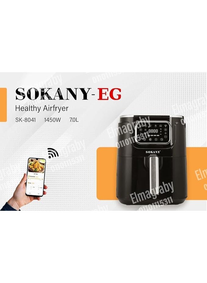 Sokany 7L 1450W Digital Air Fryer SK-ZG-8041 - Image 2