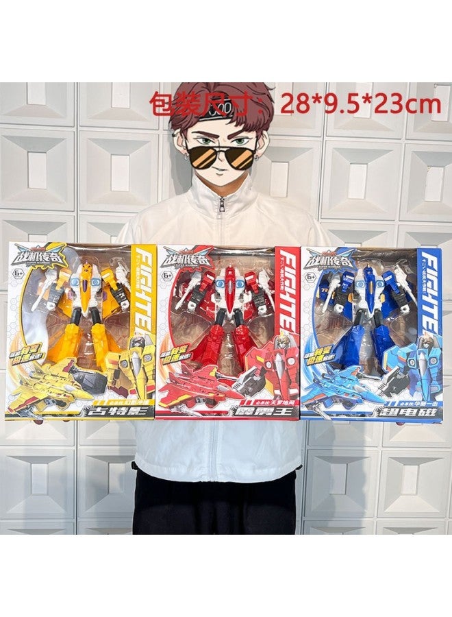 Children's Boy Deformation Toy King Kong Mecha Wasp Optimus God Of War Robot Kindergarten Institution Enrollment Gift-Color:Basalt Warrior Alliance (yellow And Blue Colors Random) 6001 - Image 5
