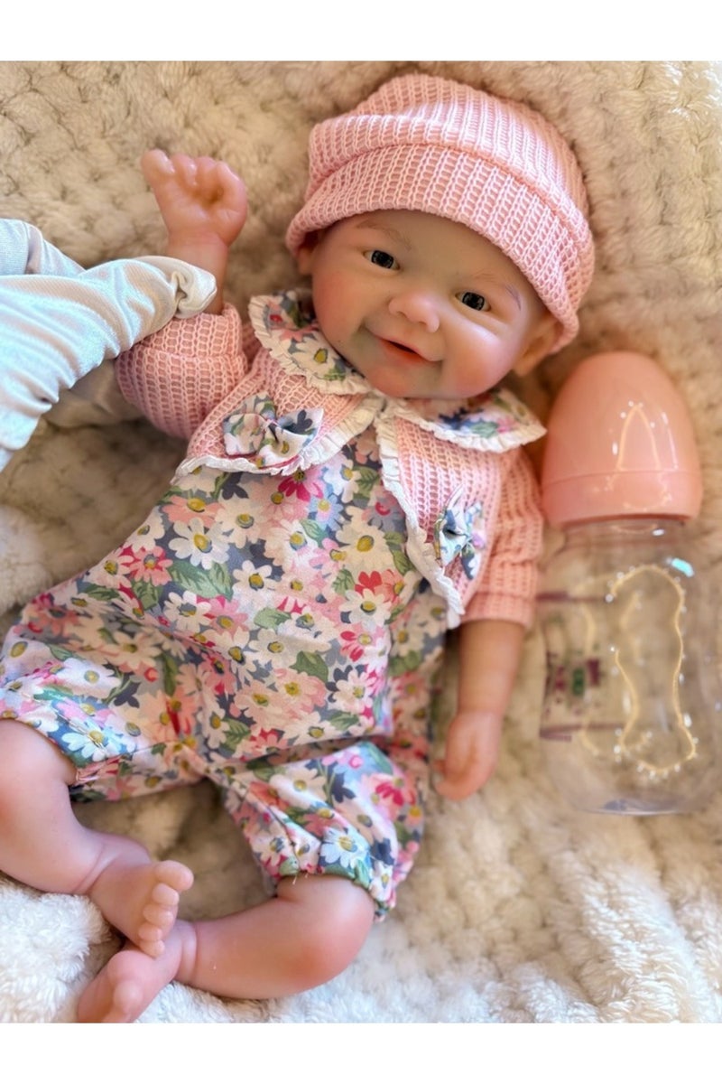 Silicone Girl 13Inch bebe reborn de silicona Full Body Silicone Open Mouth Vivienne Newborn Baby Dol