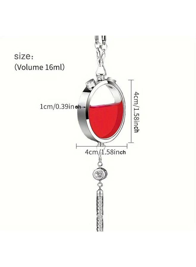 Stainless Steel Car Air Freshener Pendant Empty Aromatherapy Diffuser Bottle - Image 2