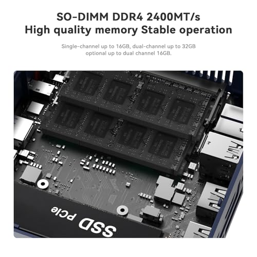 Beelink SER3 Mini PC, AMD Ryzen 3 3200U(14nm, 2C/4T) up to 3.5GHz, Mini Gaming Computer 16GB DDR4 RAM 500GB PCIE3.0 X4 SSD, Micro PC 4K@60Hz Dual Display, Mini Computer WiFi6/BT5.2/HTPC/W-11 Pro - Image 4