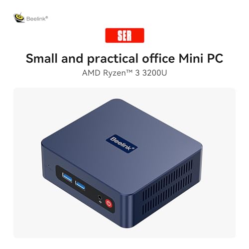 Beelink SER3 Mini PC, AMD Ryzen 3 3200U(14nm, 2C/4T) up to 3.5GHz, Mini Gaming Computer 16GB DDR4 RAM 500GB PCIE3.0 X4 SSD, Micro PC 4K@60Hz Dual Display, Mini Computer WiFi6/BT5.2/HTPC/W-11 Pro - Image 2