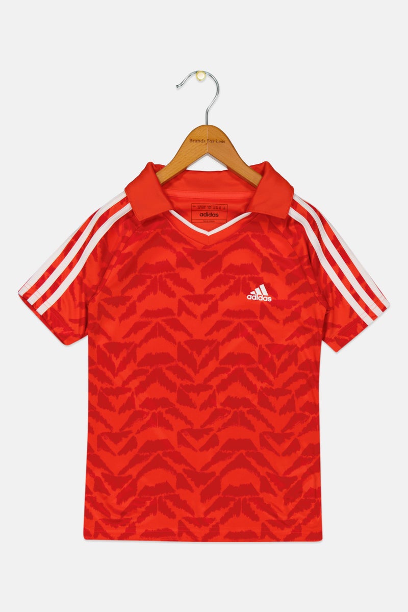 Adidas Kids Boy Short Sleeve Outdoor T-Shirt, Red - Image 2