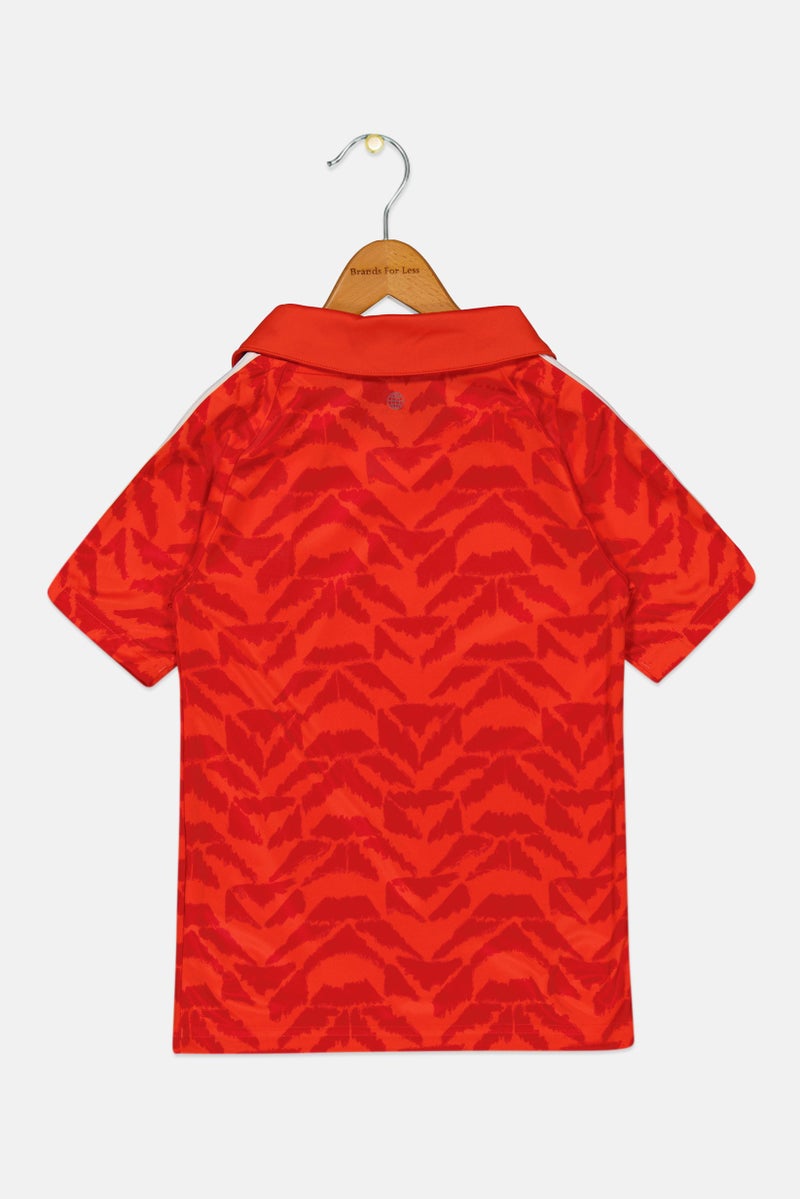 Adidas Kids Boy Short Sleeve Outdoor T-Shirt, Red - Image 3