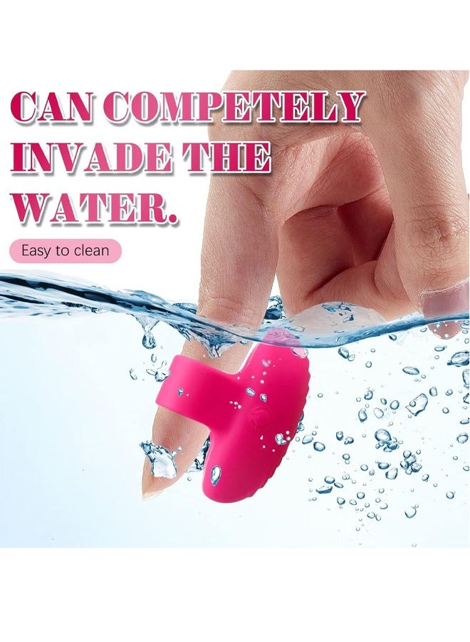 rocooart Pocket Mini Ring Facial and Eye Massage Ball USB Rechargeable Fingertip Massager Rose Red Face Massager Facial Muscle Tightening Anti Aging Relief Eyes Dark Circles Eye Puffiness Fatigue - Image 5