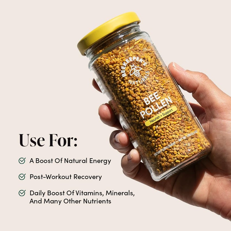 Beekeeper's Naturals - 100% Raw Bee Pollen Granules, Natural Preserved Enzymes, Source of Vitamin B, Minerals, Amino Acids & Protein - Paleo & Keto Friendly, Gluten Free (5.2 oz) - Image 3