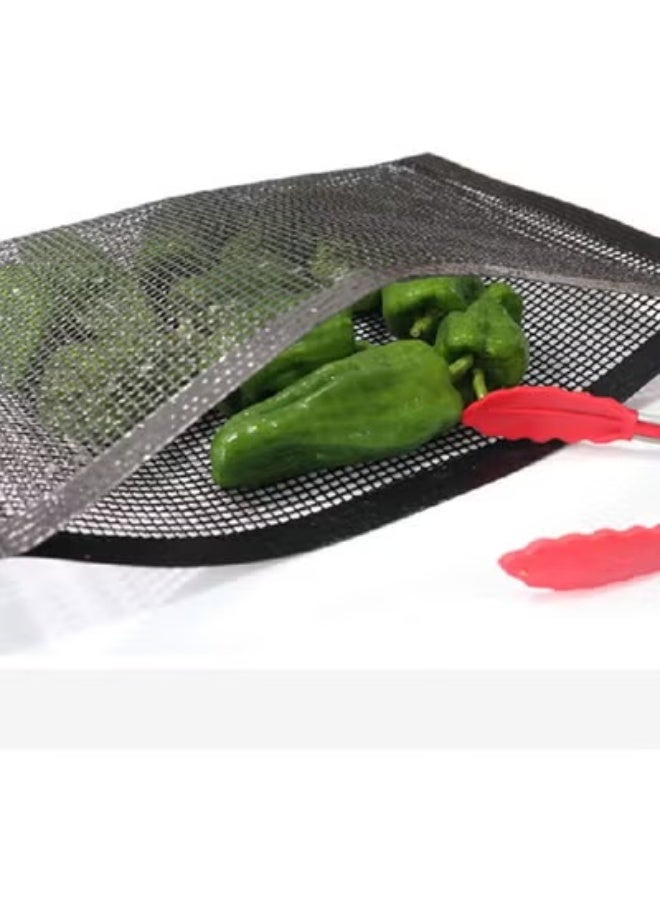 Reusable BBQ Mesh Bags 24×14 cm – Non-Stick Heat-Resistant Cooking Pouches for Fish, Vegetables and Small Food Items – Suitable for Charcoal, Gas and Electric Barbecue Cookers - Image 5