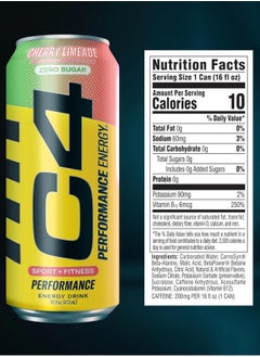 C4 C4 Original Energy Drink Cherry Limeade Flavor - sugar free, artificial colors free, artificial dyes free 