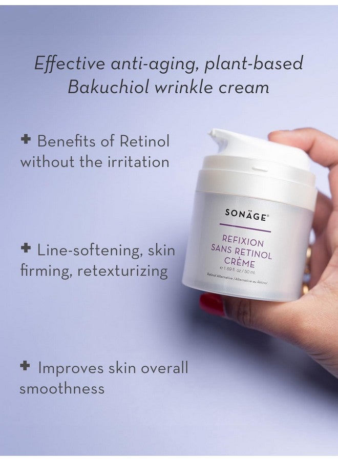 sonage Refixion Sans Retinol Creme Antiaging Moisturizer With Bakuchiol Effective Retinol Alternative Treatment Reduces Appearance Of Fine Lines And Wrinkles Fights Dark Spots And Discoloration - Image 2