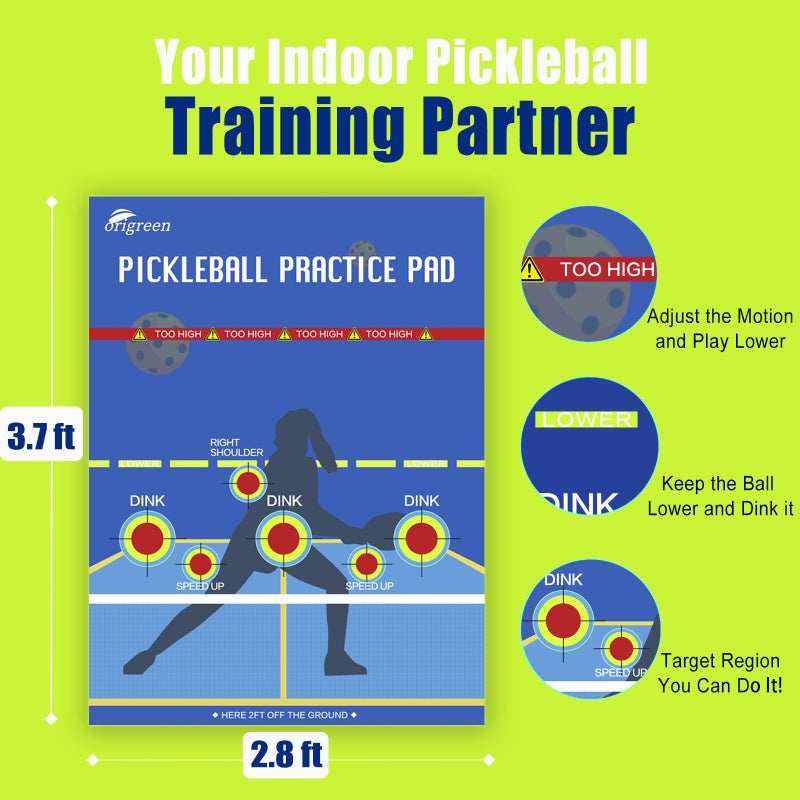 origreen Pickleball Practice Pads - Dink Master Exercise Rebounder Aids (Blue, 1pc) - Image 2