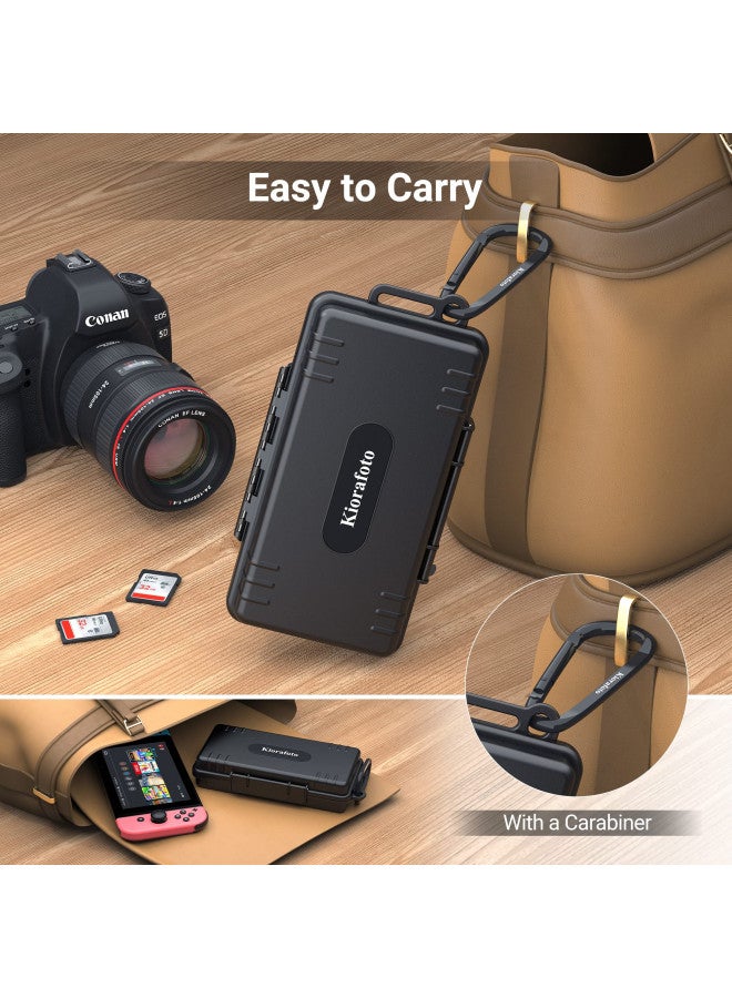 Kiorafoto 40 Slots Durable Memory Card Case Holder Organizer Keeper Water-Resistant Protector for SD SDHC SDXC Cfexpress Type A Camera Memory Card for Sony PSV PS Vita for Nintendo Switch Game Cards Storage  - Image 5