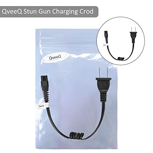 QveeQ Stun Gun Charger Cord Compatible with VTS-T03, VTS-195; Police 305, Police 928-58, Avenger, Guard Dog Security, Jolt, Stun Master and Most Other Stun Guns （Expandable to 12inch） - Image 5