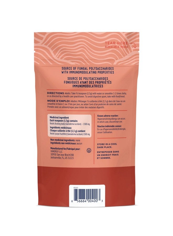 Vimergy Reishi Powder - Superfood Cellular Support* - Benefits Immune Health* - USDA Certified Organic, Vegan, Paleo-Friendly, Gluten-Free - 33 Servings - Image 2