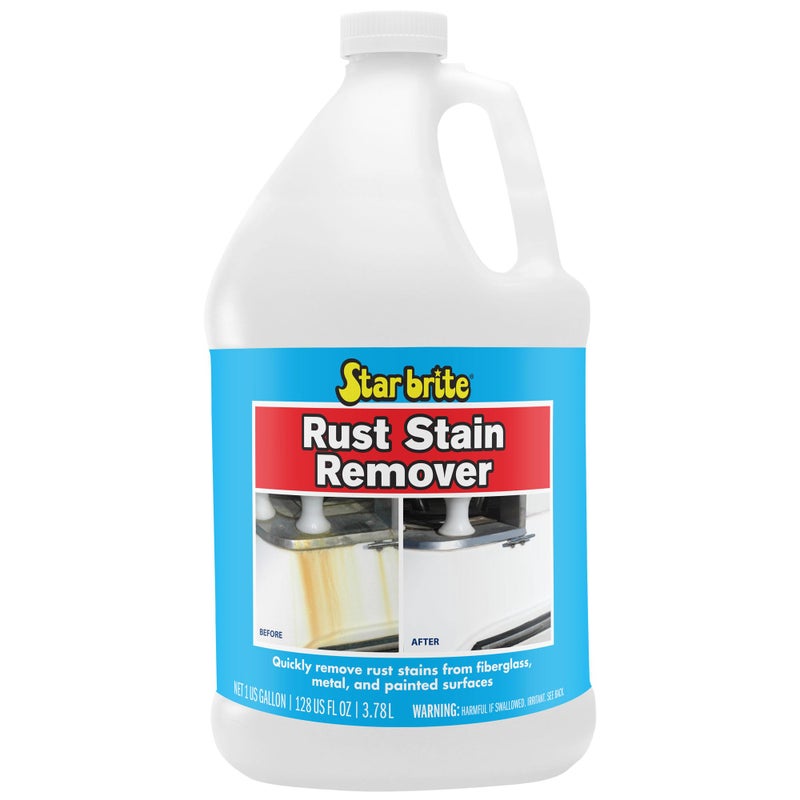 Star Brite ستار برايت مزيل بقع الصدأ تنظيف سهل للبقع الناتجة عن التآكل على الألياف الزجاجية والفينيل والمعادن والأسطح المطلية 128 أونصة 1 جالون - Image 2
