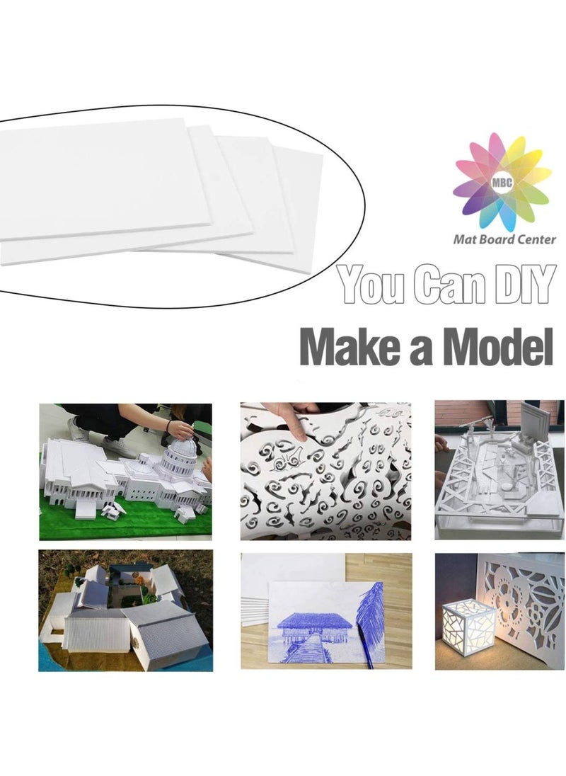 Mat Board Center Pack of 10 1 8 White Foam Core Backing Boards 18x24 White