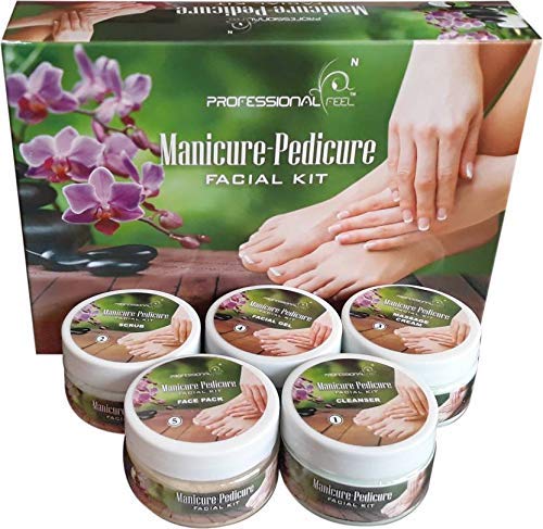 professional feel Manicure Pedicure facial kit For Men Women Glowing Skin Care TreatmentInstant Glow Care For Beauty Radiance Booster Facial Foam All Skin Types manicure padicure 250g - Image 1