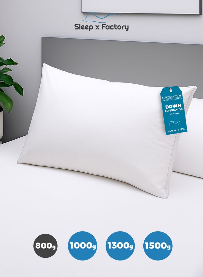 Sleep x Factory Luxurious Soft Sleeping Pillow – Microfiber Cover, Hypoallergenic Fill – 800g / 1000g / 1300g / 1500g  - Image 2