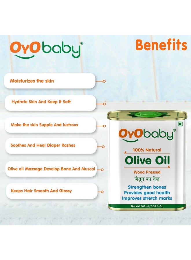 أيو بيبي زيت زيتون بكر ممتاز لتدليك شعر الأطفال وغذاء البشرة 100 مل - Image 3