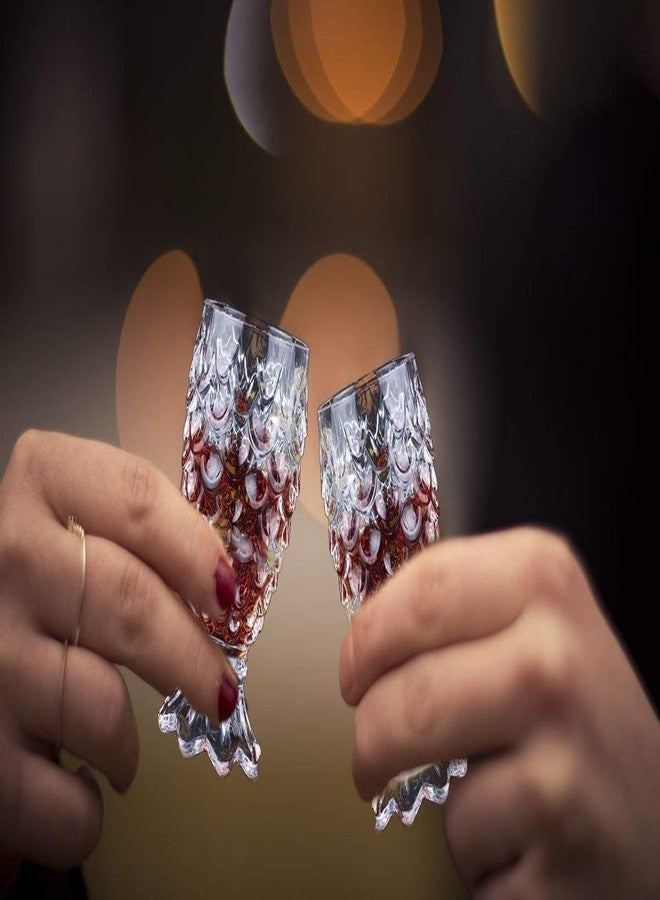 Kosh كأس صغير بتصميم فاخر من الكريستال الشفاف ذو قاعدة ثقيلة على شكل أناناس، مناسب للفودكا والتيكيلا والمشروبات الكحولية الصغيرة وتذوق النبيذ وسكب الكوكتيلات - (60 مل تقريبًا) (شكل أناناس/سمكة فقاعية، عبوة من 12) - Image 2