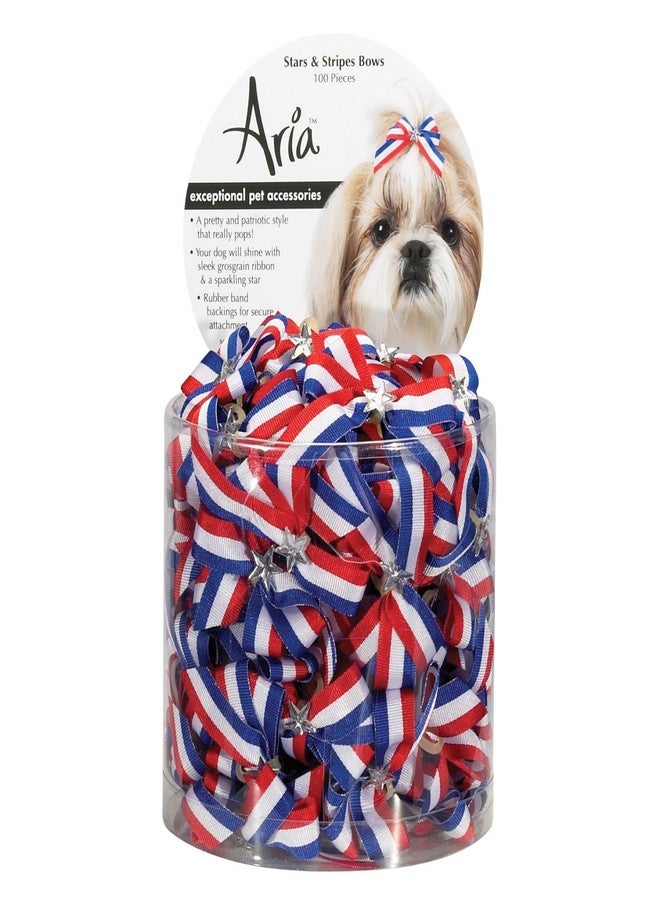 Aria Stars and Stripes Bows for Dogs, 100-Piece Canisters - Image 1