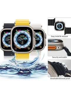 Generic Ocean Watch Band Silicon Band for Apple Watch Ultra 1/2 49mm 46mm 45mm 44mm 42mm, Silicone Sport Strap Compatible with iwatch Series 10 9 8 7 6 5 4 3 2 1 SE  - Image 4