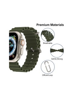 Generic Ocean Watch Band Silicon Band for Apple Watch Ultra 1/2 49mm 46mm 45mm 44mm 42mm, Silicone Sport Strap Compatible with iwatch Series 10 9 8 7 6 5 4 3 2 1 SE  - Image 3