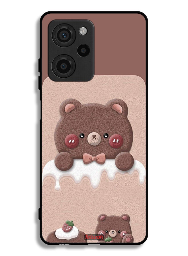 Tolwak Xiaomi Poco X5 Pro Protective Case Cover Bear Strawberry - Image 2