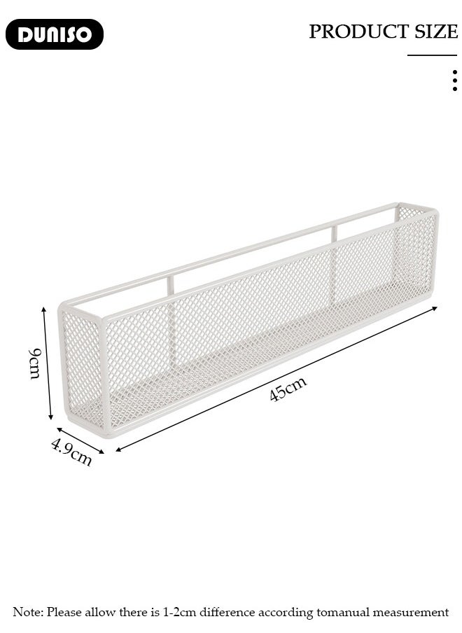 DUNISO 3 Pieces Wall Mounted Medicine Storage Box,Closet Storage Box,Wrought Iron Storage Basket Shelves Makeup Box Organizer Wall Mounted Basket Hanging Wall Floating Shelves for Living Room, Bathroom, Kitchen  - Image 2