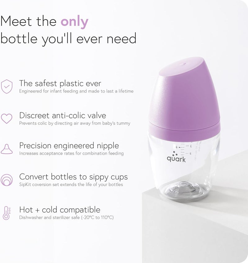 Quark BuubiBottle Mini Slow Flow Baby Bottle - 2 Pack - Image 2
