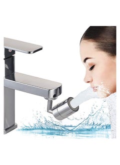 Universal Faucet Aerator 720° Rotate 2 Modes Swivel Kitchen Sink Tap Aerator Stainless Steel Water-saving Tap Attachment with Nozzle Adapter Bathroom Sink Spray Aerator Anti-Splash Faucet