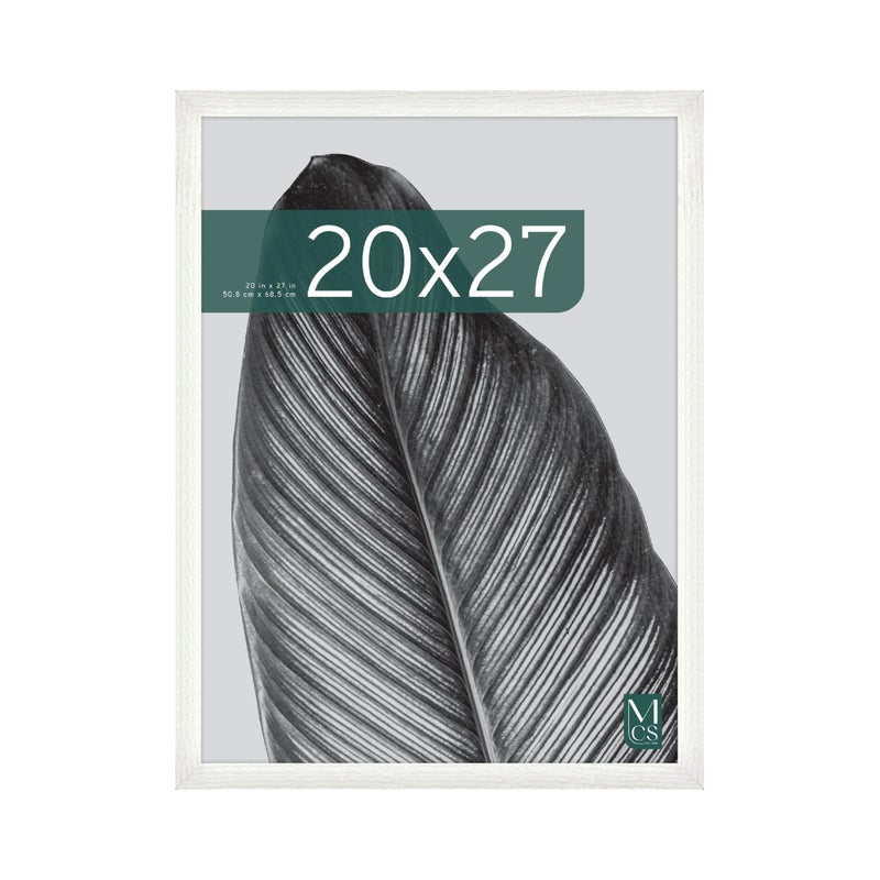 MCS Studio Gallery 20x27 Poster Frame White Woodgrain Vertical  Horizontal Wall Hanging Large Picture Frame for Photos Posters  Art Prints 1Pack