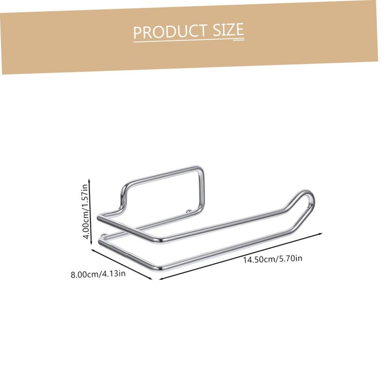 Carbon Steel Toilet Paper Holder Minimalist Wall Mount Paper Rack - Image 3