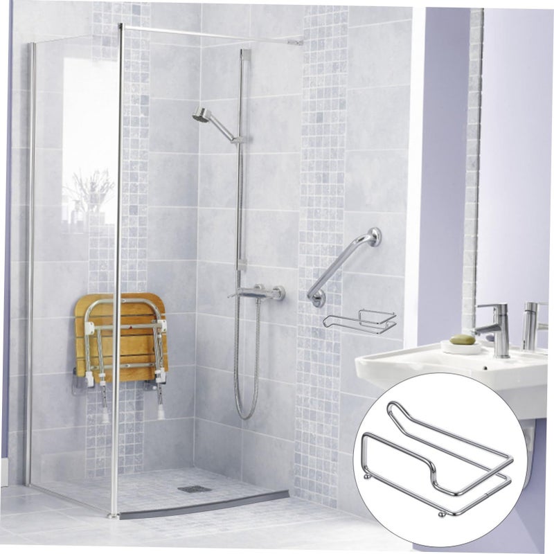 Carbon Steel Toilet Paper Holder Minimalist Wall Mount Paper Rack - Image 4